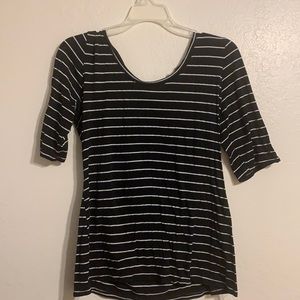 Black and white pin striped top